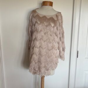 J.O.A. Cream and Tan Knit Top